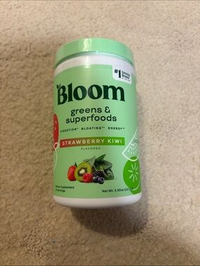 New & Sealed Bloom Greens & Superfoods Strawberry Kiwi Flavored